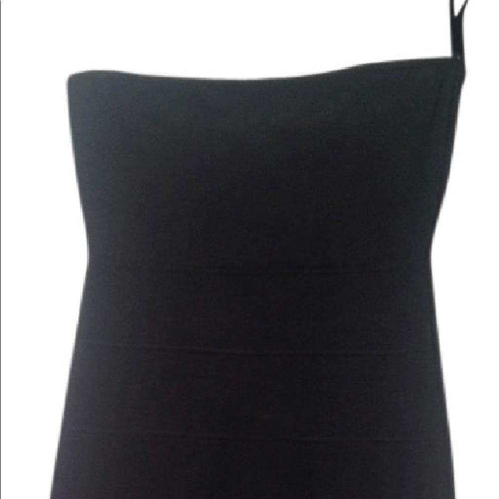 BCBC strapless black mini dress